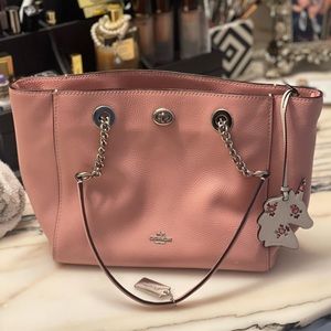 Coach Handbag with Unicorn Zipper Charm